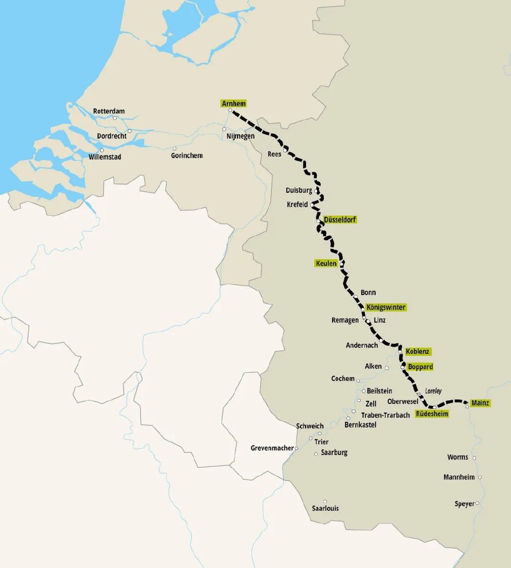 Riviercruise Romantische Rijn: Arnhem naar Mainz met mps Johann Strauss